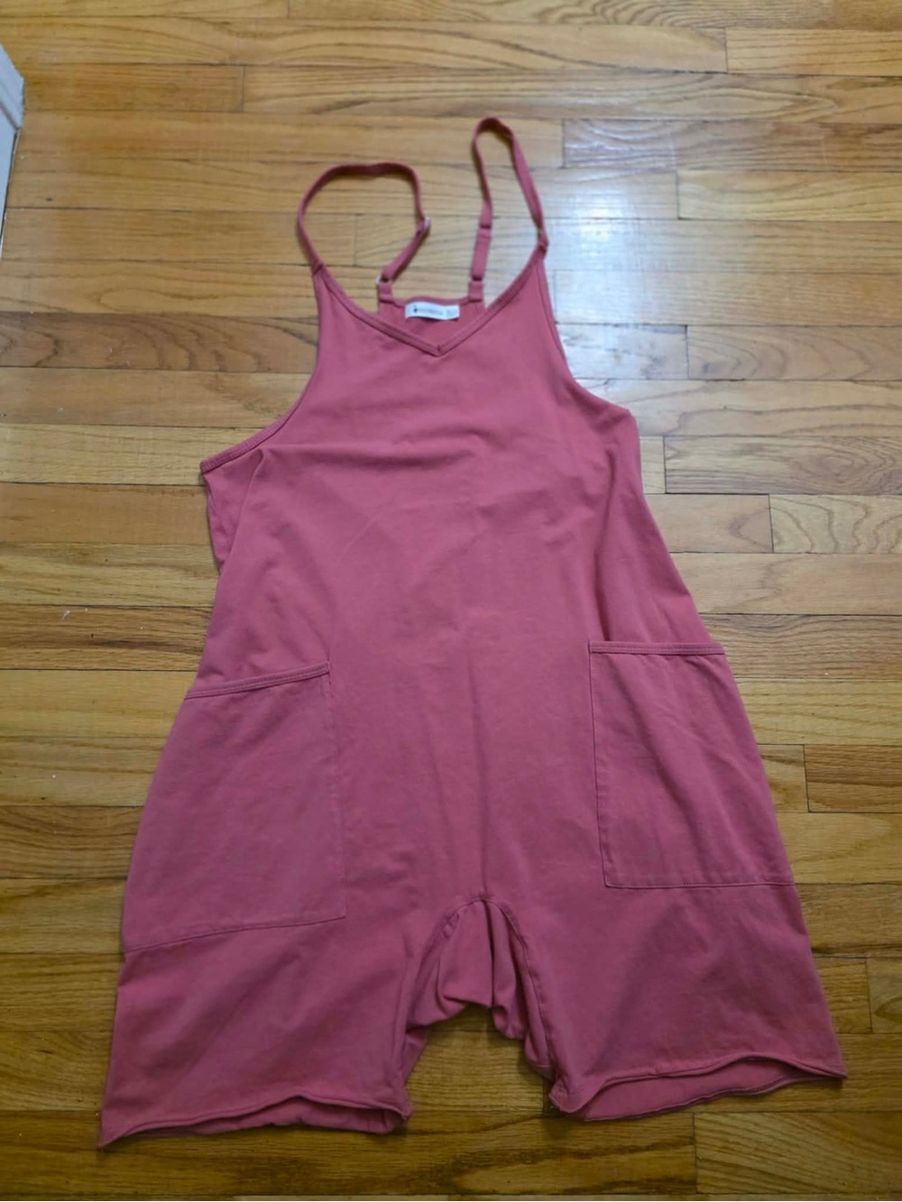 Dusty Rose Sleeveless Romper with Pockets